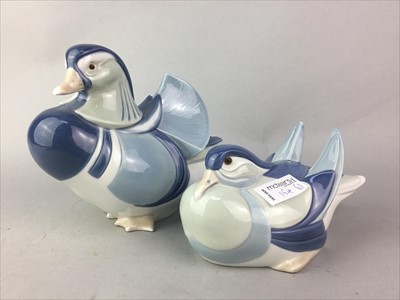 Lot 154 - TWO NAO FIGURES OF DUCKS, TWO HUMMEL STYLE FIGURES AND TWO B&G FIGURES