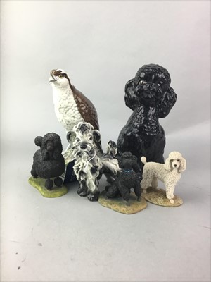 Lot 156 - A GROUP OF CERAMIC AND RESIN ANIMAL FIGURES