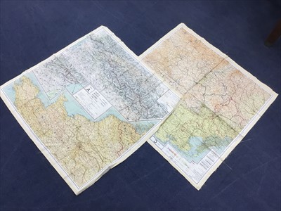 Lot 176 - TWO DOUBLE SIDED MAPS OF EUROPE ON SILK