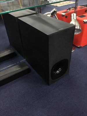 Lot 163 - A SONY SOUNDBAR WITH SUBWOOFER AND REMOTE CONTROL