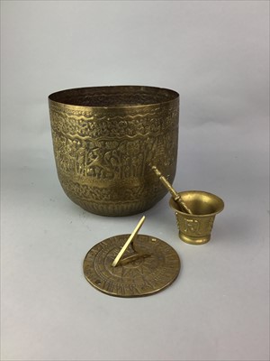 Lot 24 - A LOT OF BRASS INCLUDING TWO EASTERN BRASS PLANTERS
