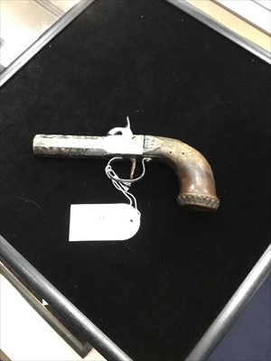 Lot 31 - A 19TH CENTURY PERCUSSION POCKET PISTOL