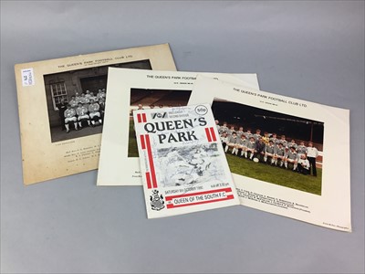 Lot 271 - A SIGNED QUEENS PARK PROGRAMME AND TWO STAMP ALBUMS