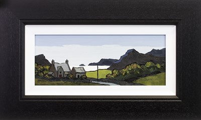 Lot 591 - TOWARDS THE WESTERN ISLES, AN OIL  BY DAVID BARNES