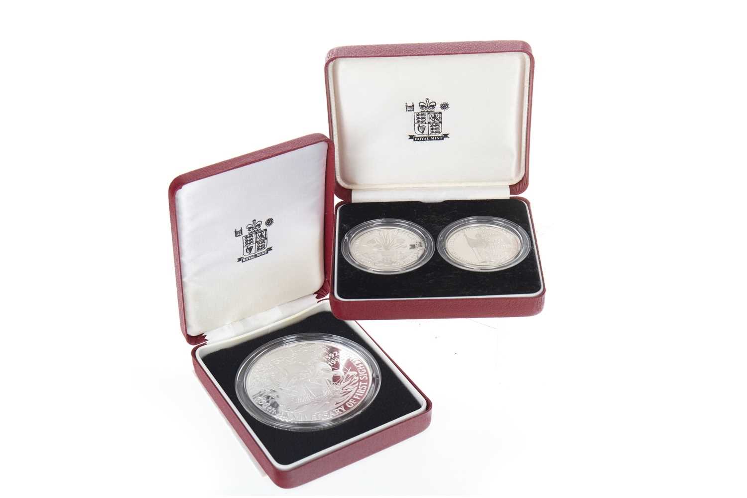 Lot 22 - SILVER £25 COIN AND TWO COIN SET