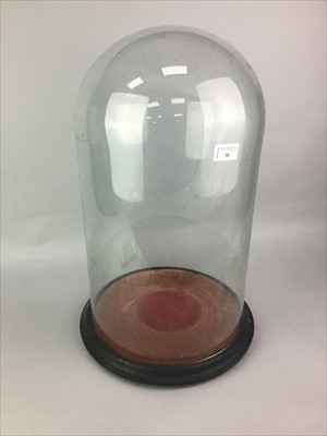 Lot 38 - A VICTORIAN GLASS DOME ALONG WITH A STAND