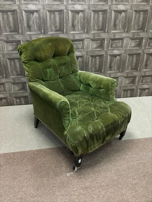 Lot 133 - A 19TH CENTURY AESTHETIC MOVEMENT ARMCHAIR