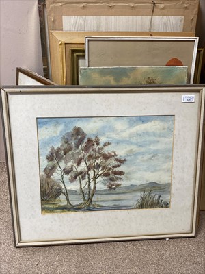 Lot 145 - A LOT OF PAINTINGS AND ETCHINGS
