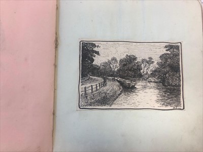 Lot 1308 - AN EARLY 20TH CENTURY SKETCH BOOK