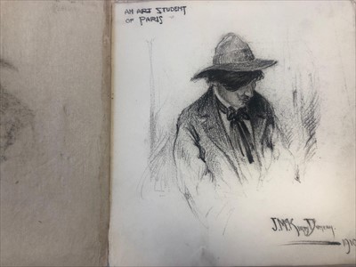 Lot 1308 - AN EARLY 20TH CENTURY SKETCH BOOK