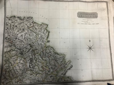 Lot 167 - A COLOUR ENGRAVING AFTER I CLARK AND FOUR 19TH CENTURY MAPS OF PERTHSHIRE