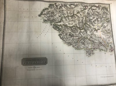 Lot 167 - A COLOUR ENGRAVING AFTER I CLARK AND FOUR 19TH CENTURY MAPS OF PERTHSHIRE