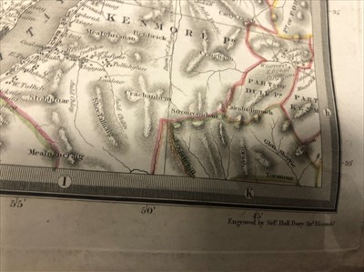 Lot 167 - A COLOUR ENGRAVING AFTER I CLARK AND FOUR 19TH CENTURY MAPS OF PERTHSHIRE
