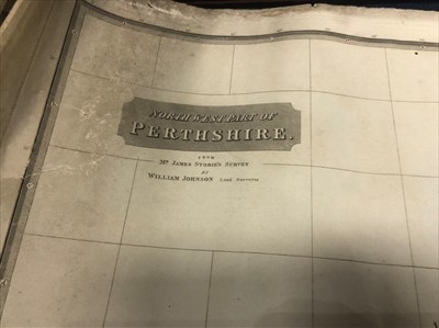 Lot 167 - A COLOUR ENGRAVING AFTER I CLARK AND FOUR 19TH CENTURY MAPS OF PERTHSHIRE