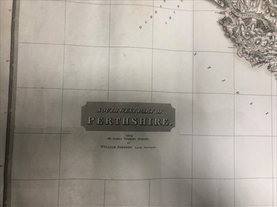 Lot 167 - A COLOUR ENGRAVING AFTER I CLARK AND FOUR 19TH CENTURY MAPS OF PERTHSHIRE