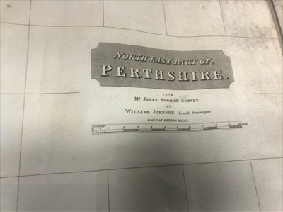 Lot 167 - A COLOUR ENGRAVING AFTER I CLARK AND FOUR 19TH CENTURY MAPS OF PERTHSHIRE