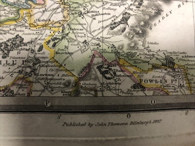 Lot 167 - A COLOUR ENGRAVING AFTER I CLARK AND FOUR 19TH CENTURY MAPS OF PERTHSHIRE