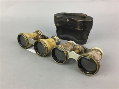 Lot 168 - TWO PAIRS OF OPERA GLASSES, MILITARY MEDALS AND OTHER ITEMS