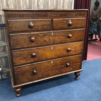 Lot 282 - A VICTORIAN CHEST OF DRAWER
