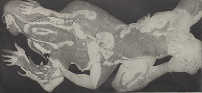 Lot 407 - FLOATING, AN ETCHING BY JAMES SPENCE