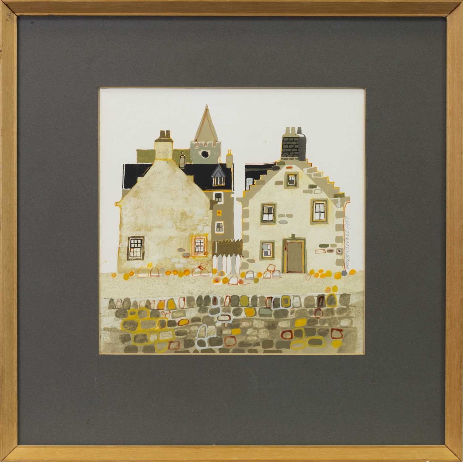 Lot 429 - BEHIND THE COBBLED WALL, A MIXED MEDIA BY GEORGE BIRRELL