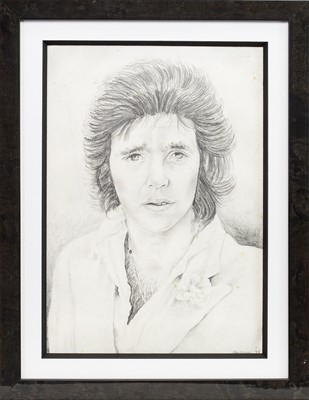 Lot 136 - ERIC, AN EARLY PENCIL SKETCH BY PETER HOWSON