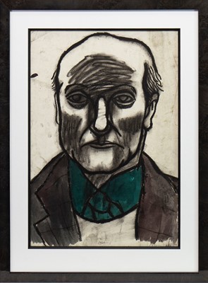 Lot 651 - AN EARLY MIXED MEDIA BY PETER HOWSON