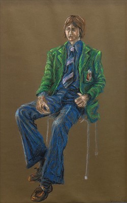 Lot 606 - AN EARLY PASTEL BY PETER HOWSON