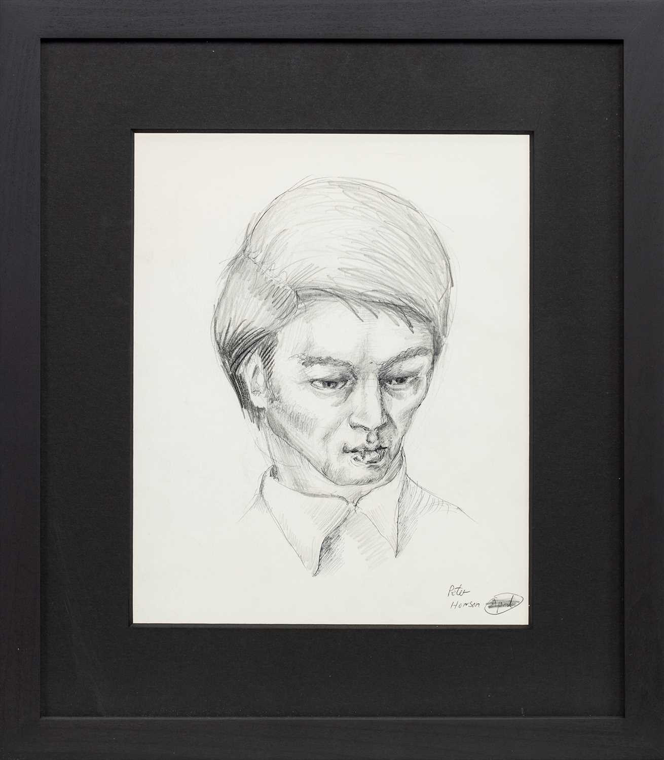 Lot 157 - AN EARLY PENCIL SKETCH BY PETER HOWSON