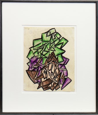 Lot 603 - ABSTRACT, AN EARLY PASTEL BY PETER HOWSON