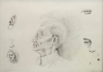 Lot 634 - VARIOUS EARLY STUDIES IN PENCIL, BY PETER HOWSON