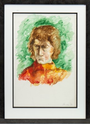 Lot 169 - AN EARLY WATERCOLOUR BY PETER HOWSON
