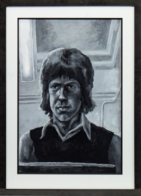 Lot 611 - AN EARLY SELF PORTRAIT BY PETER HOWSON