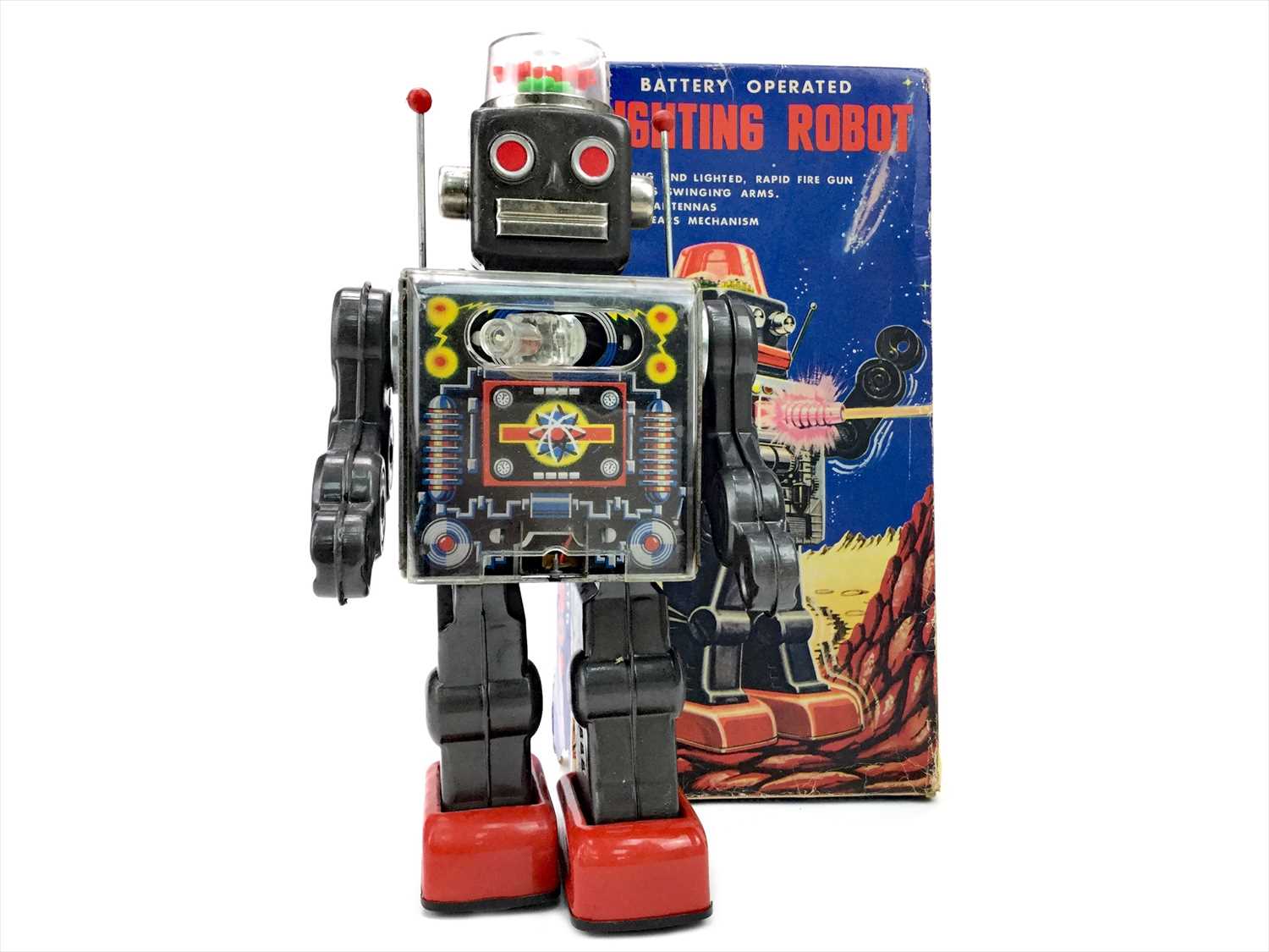 Lot 1309 - AN S.H. OF JAPAN BATTERY OPERATED FIGHTING ROBOT