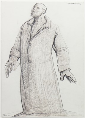 Lot 667 - COMMENDATORE C, DON GIOVANNI, A CHARCOAL BY PETER HOWSON