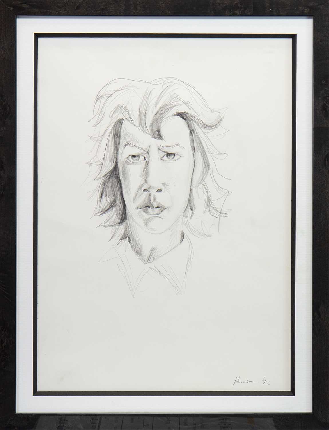 Lot 657 - BOY B, A PENCIL SKETCH BY PETER HOWSON