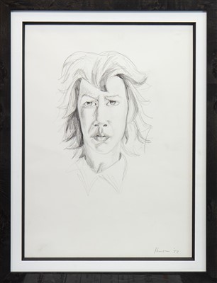 Lot 657 - BOY B, A PENCIL SKETCH BY PETER HOWSON
