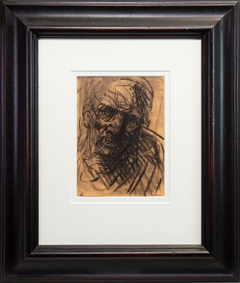Lot 641 - HEAD B, A PASTEL BY PETER HOWSON