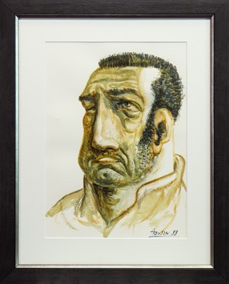 Lot 672 - GALLOWGATE GUEST, AN EARLY PASTEL BY PETER HOWSON