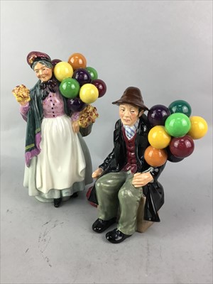 Lot 66 - A ROYAL DOULTON FIGURE OF 'BIDDY PENNY FARTHING' AND FIVE OTHERS
