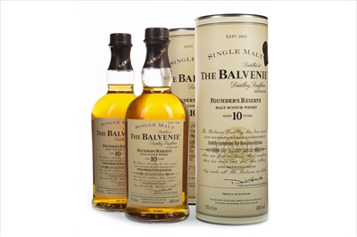 Lot 68 - TWO BOTTLES OF BALVENIE FOUNDER'S RESERVE AGED 10 YEARS