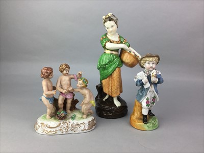 Lot 114 - A GROUP OF FOUR CONTINENTAL FIGURES