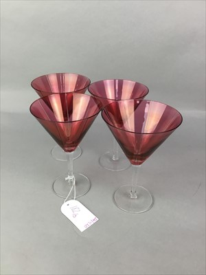 Lot 182 - A VASART GLASS VASE AND OTHER GLASSWARE