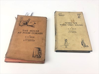 Lot 1313 - A LOT OF TWO FIRST EDITION COPIES OF THE HOUSE AT POOH CORNER BY A.A. MILNE, AND TWO OTHERS