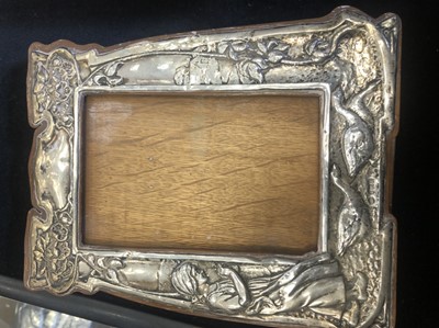 Lot 419 - AN ART NOUVEAU SILVER PHOTOGRAPH FRAME AND ANOTHER