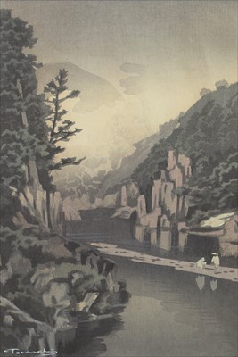 Lot 414 - A PAIR OF RIVER SCENES IN WATERCOLOUR