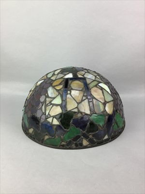 Lot 230 - A LEAD GLASS CEILING SHADE AND ANOTHER SHADE