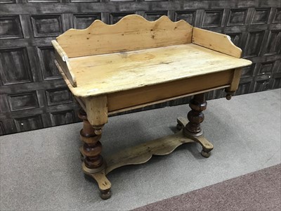 Lot 242 - A VICTORIAN PINE WASHSTAND