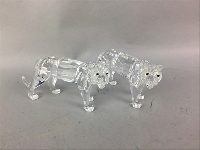 Lot 260 - A LOT OF TWO BOXED SWAROVSKI CRYSTAL TIGERS