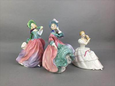 Lot 313 - A ROYAL DOULTON FIGURE OF 'SPRING MOUNTAIN' AND FIVE OTHER ROYAL DOULTON FIGURES